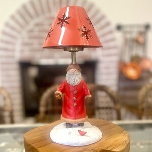 Hallmark Hallmark Resin/ Metal Santa Claus tea light 
Light Lamp 10.5" Tall